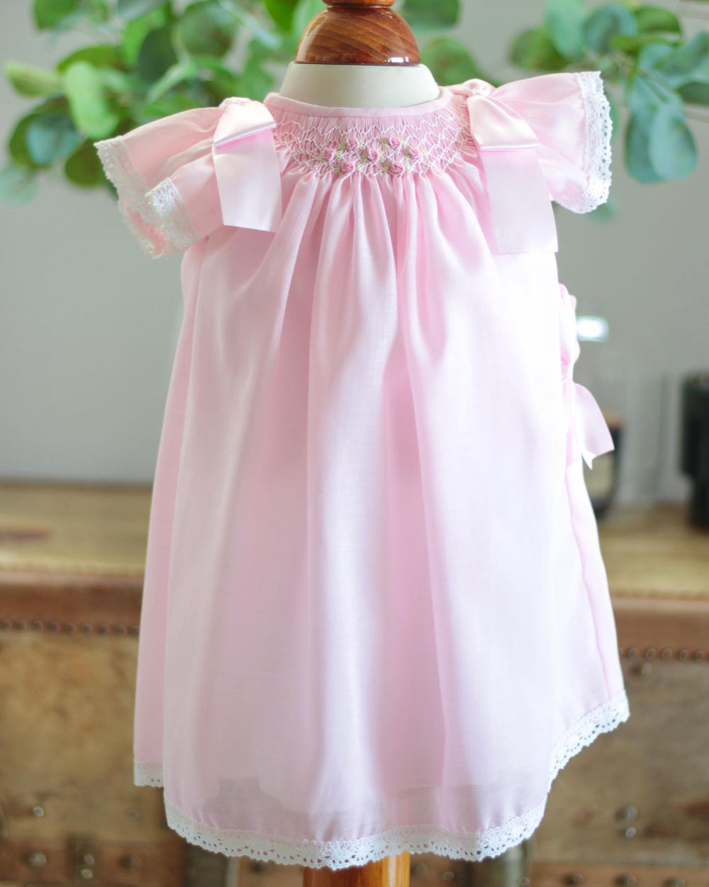 Pink Dress with Bows