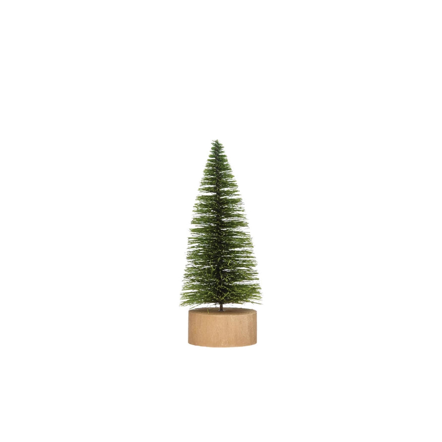 Sisal Bottle Brush Tree with Wood Base