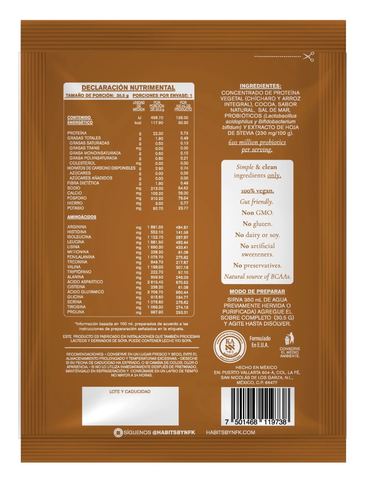 Protein Sachets Probiotic Cacao