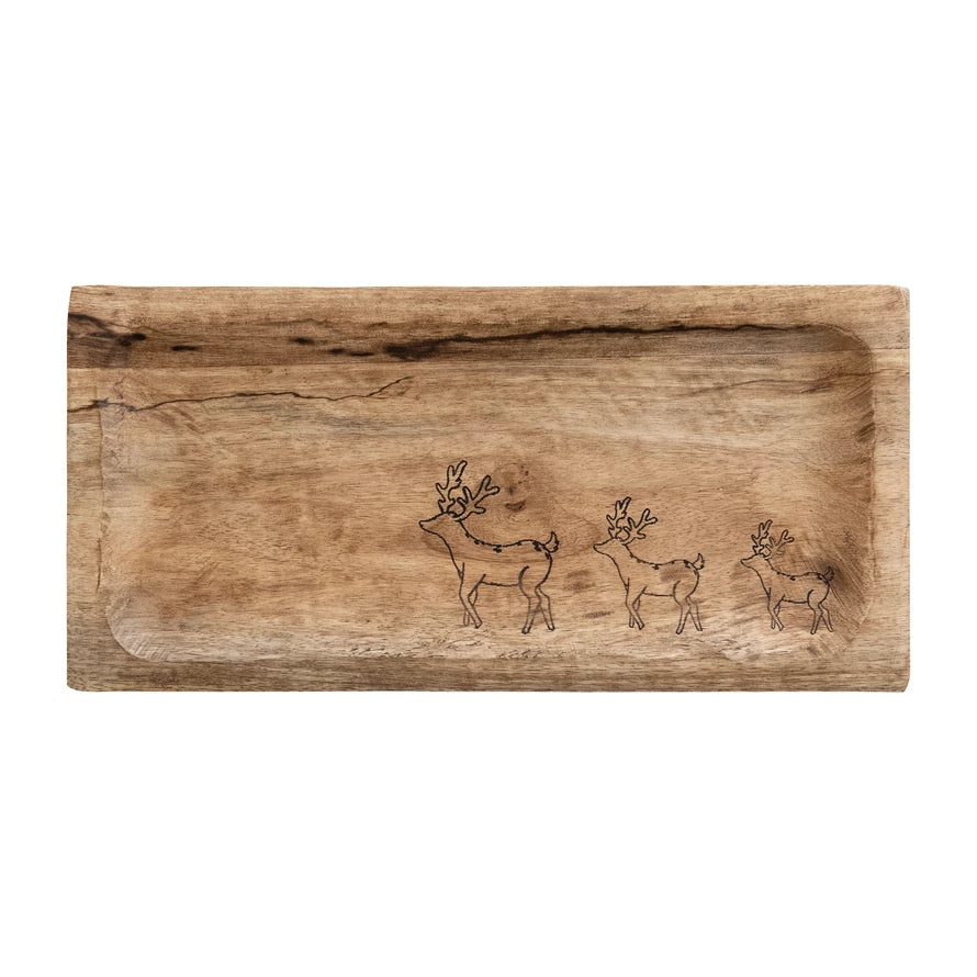 Wooden Board with Reindeer